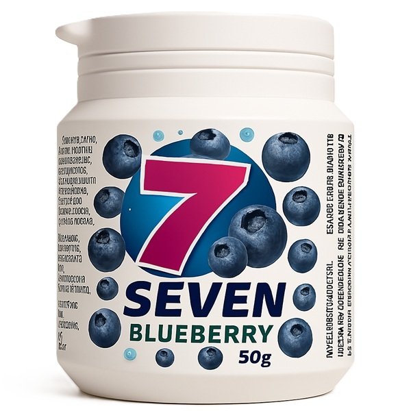 Round container blueberry sugar-free chewing gum