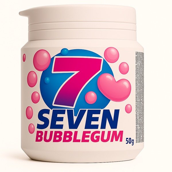 Round container bubblegum sugar-free chewing gum